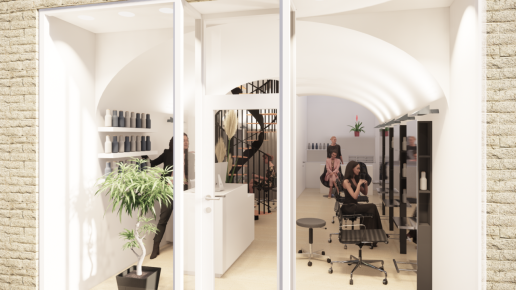 lien vers page projets architecte lieux de travail renovation d'un salon de coiffure à Lillers